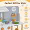 Costway Wooden Kid's Play Kitchen Set Pretend Chef Cooking Toy with Cookware Accessories